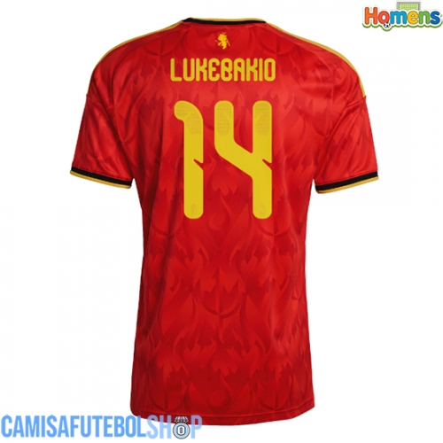 Camisa de time de futebol Bélgica Dodi Lukebakio #14 Replicas 1º Equipamento Mundo 2026 Manga Curta